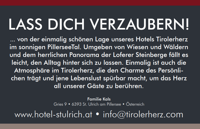 Hotelurlaub im PillerseeTal im Tirolerherz