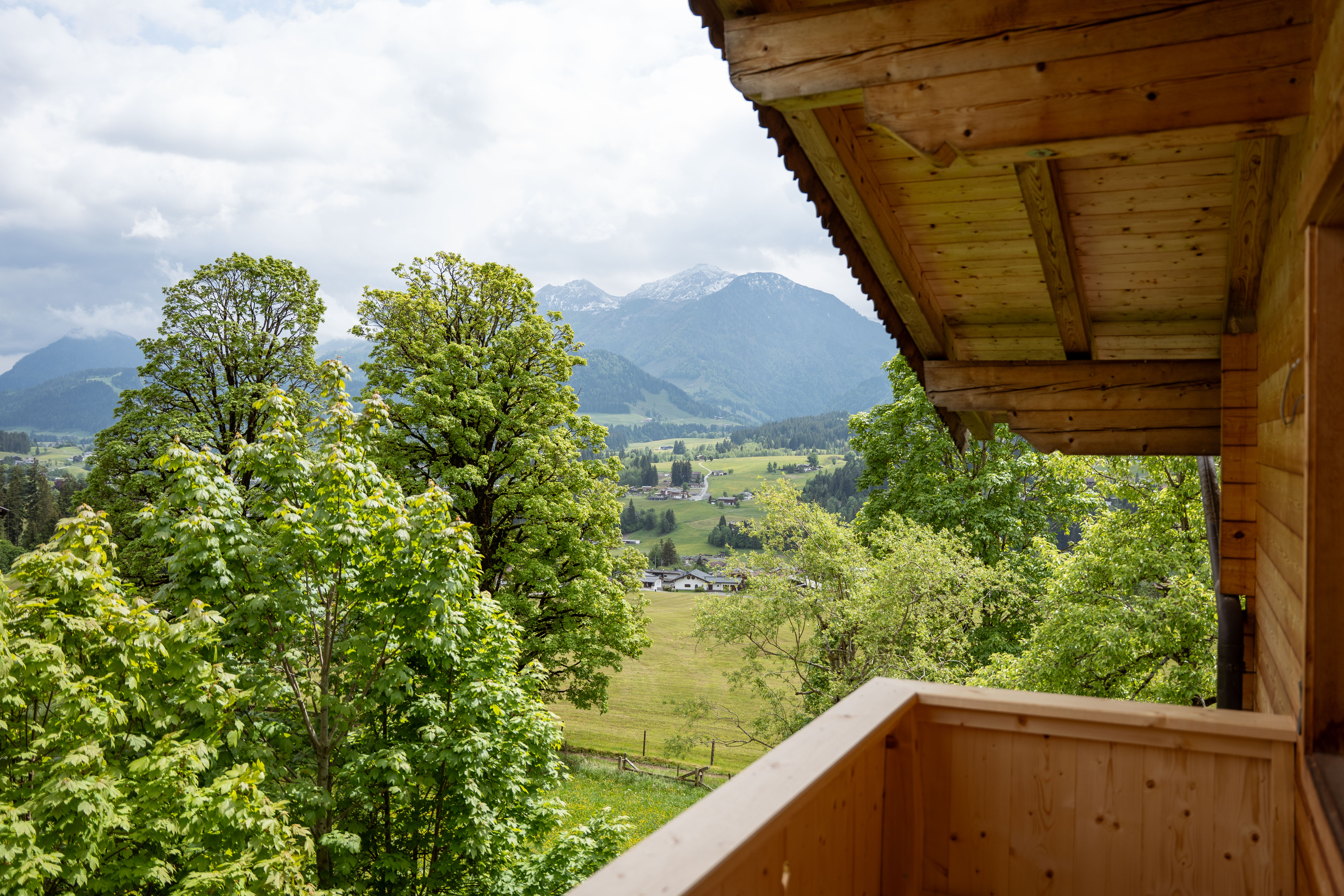 Ausblick von Familie Hausbacher in Fieberbrunn